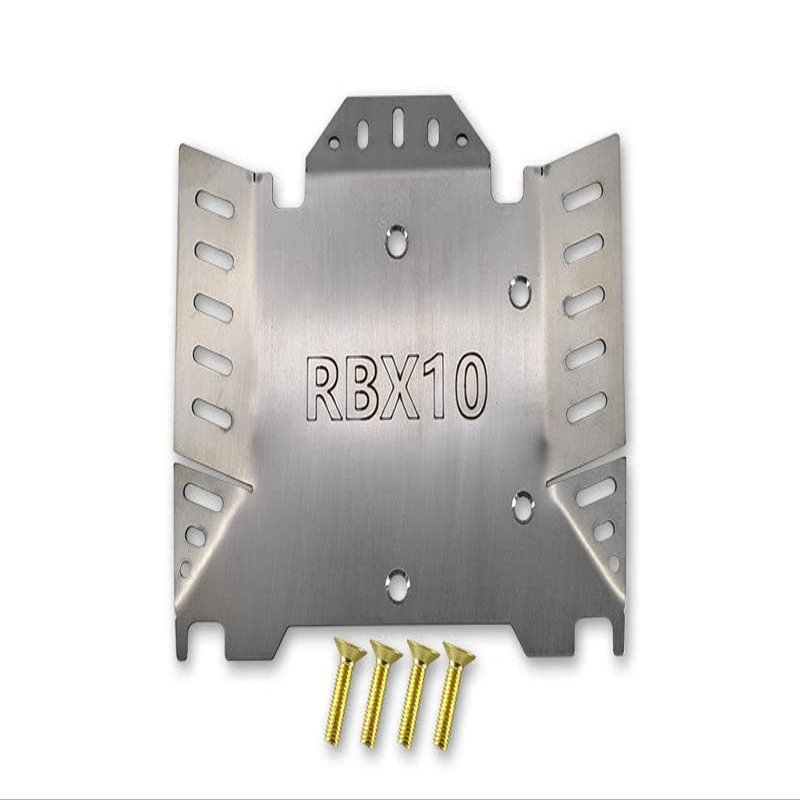 Axial 1/10 RBX10 Ryft 4WD Rock Bouncer AXI03005 Upgrade Parts Stainless Steel Chassis Protection Plate (Hollow Version) - 5Pc Set