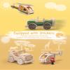 SainSmart Jr. Woodworking Building Kit, 2-in-1 Kids STEM Projects Set, DIY Wood Crafts Assembly Toys with Different Combinations for Boys and Girls view 2