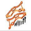 GPM For Arrma 1/7 FIRETEAM Tactical Unit 6S BLX ARA7618 Upgrade Parts Aluminum Front Lower Arms - 12Pc Set Orange view 1