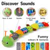 Sumobaby Infant Baby Musical Stuffed Animal Activity Soft Toys with Multi-Sensory Crinkle, Rattle and Textures, for Tummy Time Newborn 0-3-6-12 Months Boys, Girls, Caterpillar view 3