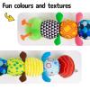 Sumobaby Infant Baby Musical Stuffed Animal Activity Soft Toys with Multi-Sensory Crinkle, Rattle and Textures, for Tummy Time Newborn 0-3-6-12 Months Boys, Girls, Caterpillar view 4
