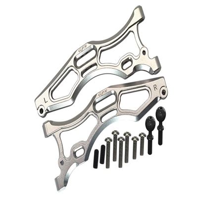 GPM For Arrma 1/7 FIRETEAM Tactical Unit 6S BLX ARA7618 Upgrade Parts Aluminum Front Lower Arms - 12Pc Set Silver