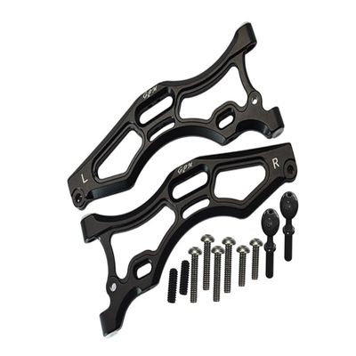 GPM For Arrma 1/7 FIRETEAM Tactical Unit 6S BLX ARA7618 Upgrade Parts Aluminum Front Lower Arms - 12Pc Set Black