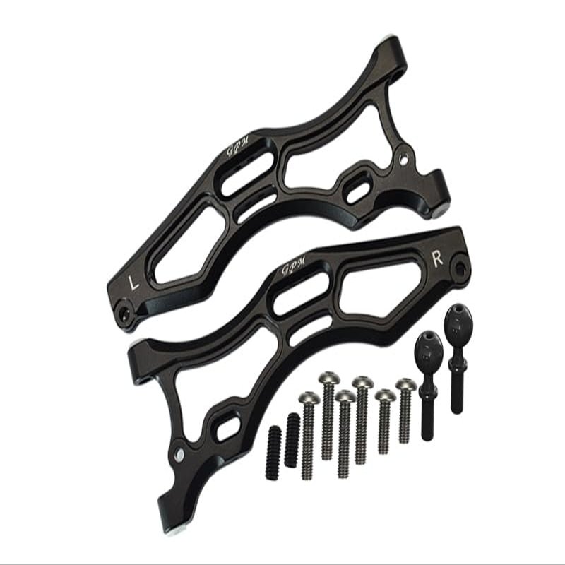 GPM For Arrma 1/7 FIRETEAM Tactical Unit 6S BLX ARA7618 Upgrade Parts Aluminum Front Lower Arms - 12Pc Set Black