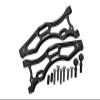 GPM For Arrma 1/7 FIRETEAM Tactical Unit 6S BLX ARA7618 Upgrade Parts Aluminum Front Lower Arms - 12Pc Set Black view 1