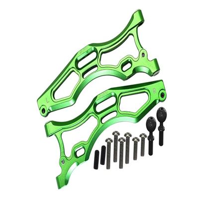 GPM For Arrma 1/7 FIRETEAM Tactical Unit 6S BLX ARA7618 Upgrade Parts Aluminum Front Lower Arms - 12Pc Set Green