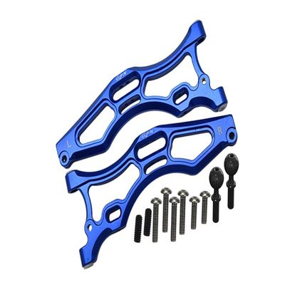 GPM For Arrma 1/7 FIRETEAM Tactical Unit 6S BLX ARA7618 Upgrade Parts Aluminum Front Lower Arms - 12Pc Set Blue