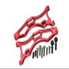 GPM For Arrma 1/7 FIRETEAM Tactical Unit 6S BLX ARA7618 Upgrade Parts Aluminum Front Lower Arms - 12Pc Set Red view 1