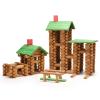 SainSmart Jr. 300 PCS Wooden Log Cabin Set Building House Toy for Toddlers, Classical STEM Construction Kit Compatible with Lincoln Logs for 3+ Kids view 1