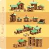 SainSmart Jr. 300 PCS Wooden Log Cabin Set Building House Toy for Toddlers, Classical STEM Construction Kit Compatible with Lincoln Logs for 3+ Kids view 2