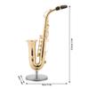 Tnfeeon Miniature Alto Saxophone, Mini Musical Instrument Saxophone with Stand and Case Simulate Instrument Miniature Dollhouse Model Ornament Collection view 3