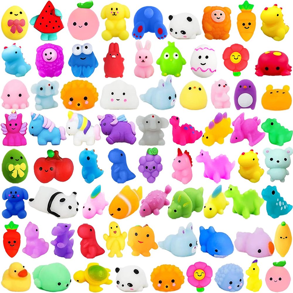 130Pcs Mochi Squishy Toys, Kawaii Squishies, Mini Fidget Toys Bulk for Kids, Party Favors Class Prizes Valentines Day Easter Egg Fillers,Christmas Goodies Bag Stuffers for Boys Girls (130)