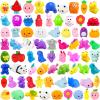 130Pcs Mochi Squishy Toys, Kawaii Squishies, Mini Fidget Toys Bulk for Kids, Party Favors Class Prizes Valentines Day Easter Egg Fillers,Christmas Goodies Bag Stuffers for Boys Girls (130) view 1
