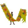 LXLF Garden Dragon Dance Fitness Throw Streamer, Silk Flowy Ribbon Spinning & Shaking Poi (Dragon & Phoenix Pattern), Arms Exercise (Color : Yellow, Size : 10m/33ft) view 1