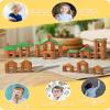 SainSmart Jr. 665 PCS Wooden Log Cabin Set Building House Toy for Toddlers, Classical STEM Construction Kit Compatible with Lincoln Logs for 3+ Kids view 3