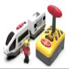 Wooden Train Set Accessories Battery Operated Locomotive Trains, Remote Control Train Vehicles for Wood Tracks, Powerful Engine Trains Cars Fits All Major Brands of Railway System view 1