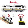 Wooden Train Set Accessories Battery Operated Locomotive Trains, Remote Control Train Vehicles for Wood Tracks, Powerful Engine Trains Cars Fits All Major Brands of Railway System view 2