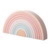 MCGMITT Rainbow Stacking Toy, Silicone Rainbow Stacker for Toddlers, Montessori Nesting Blocks, Building Creative Color Shape Matching Toy Set, 10 Layers view 1