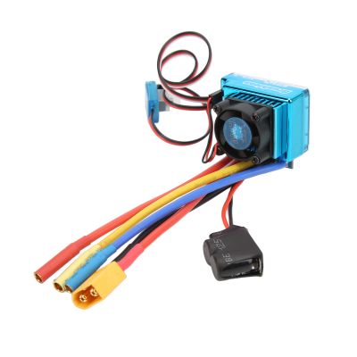 SUCIE 120A Brushless ESC, Waterproof 2-4S Electric Speed Controller Programmable ESC with 9 Level Acceleration, Dustproof XT60 Plug RC Brushless ESC for 1/10 1/8 RC Car