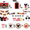 214 Pcs Oh Twodles Birthday Party Decorations, Oh Twodles Balloons Arch Garland Kit, Boys Two Backdrop, TableCloth, Tableware for Red Boys 2nd Birtdhay Party Supplies view 3