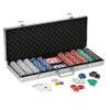Fat Cat 500Ct Texas Hold'em Dice Poker Chip Set, Four Deck Card Shoe, and Dice Cup view 4