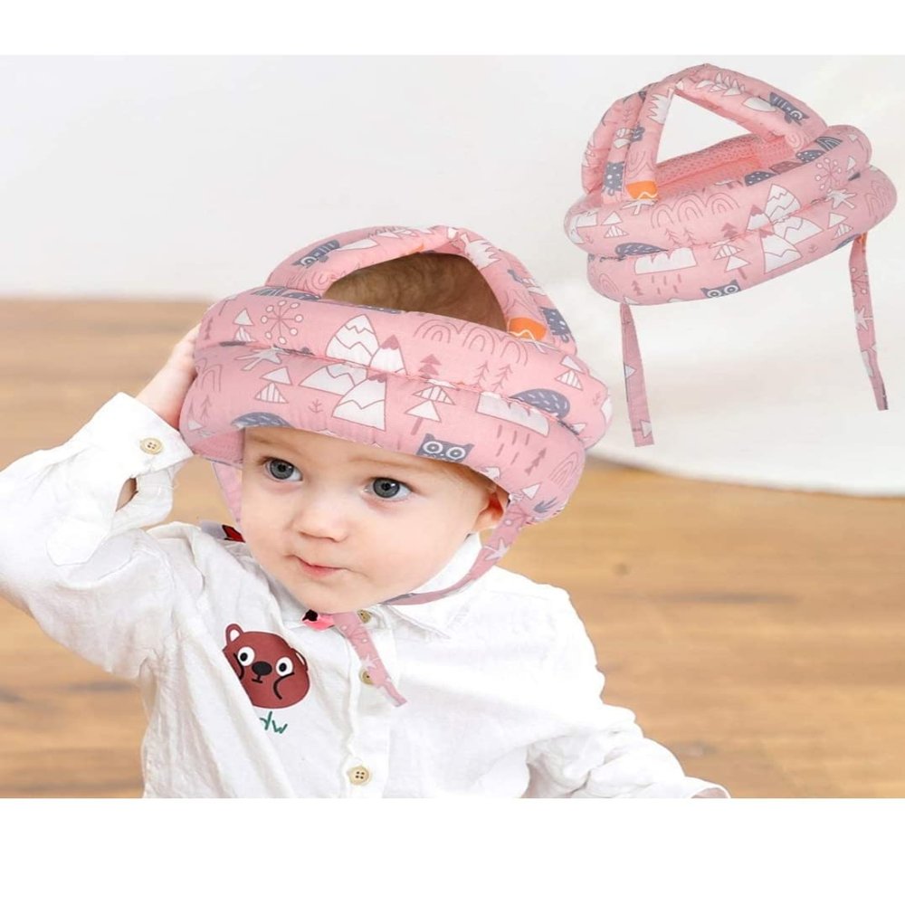 Baby Crawling Safety Head Gear (Pink Fawn)