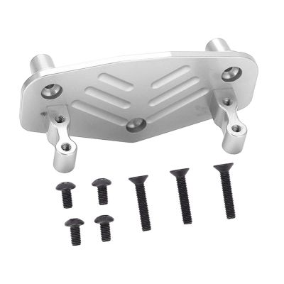 Dilwe Steering Servo Mount Base, Aluminum Alloy Steering Servo Mount Bracket Base for 1/8 Losi LMT Truck Modification Parts, RC Servo Mount Bracket RC Upgrades Parts Accessories(Silver)