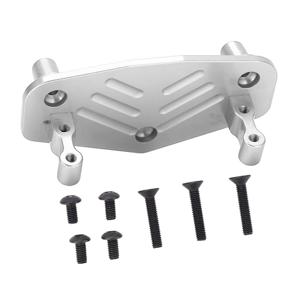 Dilwe Steering Servo Mount Base, Aluminum Alloy Steering Servo Mount Bracket Base for 1/8 Losi LMT Truck Modification Parts, RC Servo Mount Bracket RC Upgrades Parts Accessories(Silver)