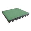 Rubber-Cal "Eco-Safety" Interlocking Playground Tiles - 2.50 x 19.5 x 19.5 Inch - 8 Pack - 21.1 Square Feet Coverage - Green view 1