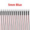 15PCS HIRCQOO RC Car 3MM & 5MM Pre Wired Led Light Emitting Diodes 12V Mini Single Led Bulbs Compatible with Traxxas TRX-4 TRX-6 Axial SCX10 90046 1/10 RC Crawler Car Truck DIY Parts (5mm,Blue) view 3
