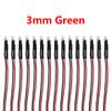 15PCS HIRCQOO RC Car 3MM & 5MM Pre Wired Led Light Emitting Diodes 12V Mini Single Led Bulbs Compatible with Traxxas TRX-4 TRX-6 Axial SCX10 90046 1/10 RC Crawler Car Truck DIY Parts (3mm,Green) view 3