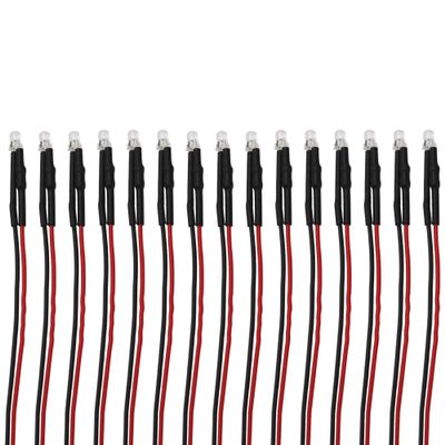 15PCS HIRCQOO RC Car 3MM & 5MM Pre Wired Led Light Emitting Diodes 12V Mini Single Led Bulbs Compatible with Traxxas TRX-4 TRX-6 Axial SCX10 90046 1/10 RC Crawler Car Truck DIY Parts (3mm,White)