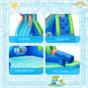 HONEY JOY Inflatable Water Slide, Hippo Theme Blow Up Water Park Bounce House for Backyard, Climbing Wall & Slide, Indoor Outdoor Waterslides Inflatables for Kids and Adults(with 750w Blower) view 2