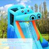 HONEY JOY Inflatable Water Slide, Hippo Theme Blow Up Water Park Bounce House for Backyard, Climbing Wall & Slide, Indoor Outdoor Waterslides Inflatables for Kids and Adults(with 750w Blower) view 4