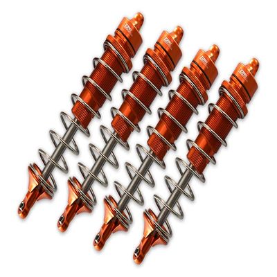 4PC Full Set Aluminum Front/Rear Adjustable Dampers 130mm TEAM CORALLY 1/10 SKETER XL4S Brushless Moster Truck C-00191 RC Cars by GPM (orange)
