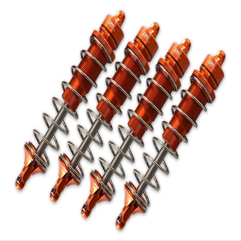 4PC Full Set Aluminum Front/Rear Adjustable Dampers 130mm TEAM CORALLY 1/10 SKETER XL4S Brushless Moster Truck C-00191 RC Cars by GPM (orange)