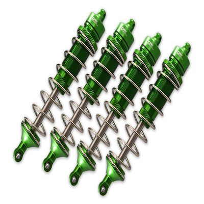 4PC Full Set Aluminum Front/Rear Adjustable Dampers 130mm TEAM CORALLY 1/10 SKETER XL4S Brushless Moster Truck C-00191 RC Cars by GPM (green)