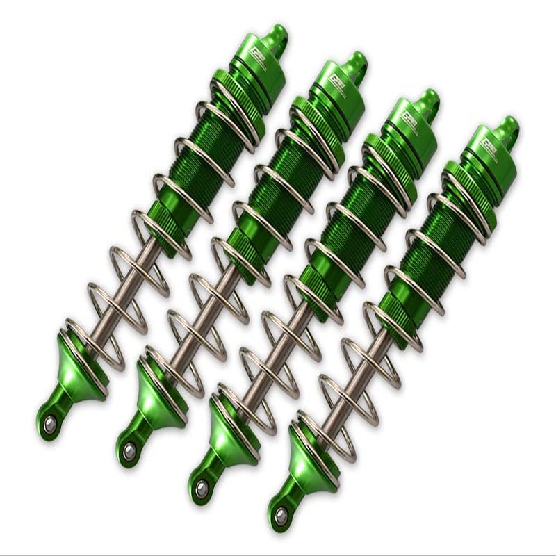 4PC Full Set Aluminum Front/Rear Adjustable Dampers 130mm TEAM CORALLY 1/10 SKETER XL4S Brushless Moster Truck C-00191 RC Cars by GPM (green)
