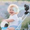 2025 Upgarded 4000mAh Misting Baby Stroller Fan, Rechargeable Battery Operated,Max 15Hrs Cooling,50ml Portable Water Sprayer Misting Fan with Flexible Tripod Clip on Car Seat Crib Treadmill Bunk Bed view 2
