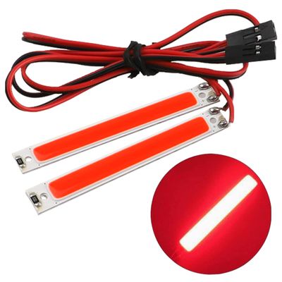 2PCS HIRCQOO 1/10 RC Car LED Chassis Lights Compatible with Traxxas TRX-4 TRX-6 Axial SCX10 II 90046 RC4WD D90 D110 1/10 RC Crawler Car Truck (Red,60x8mm)