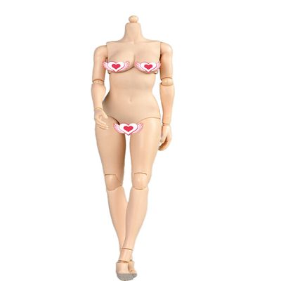 1/6 Scale Female Figure Body, Female Pale Skin Large Bust Half-Seamless Flexible Action Figure Body Doll Collection