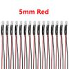 15PCS HIRCQOO RC Car 3MM & 5MM Pre Wired Led Light Emitting Diodes 12V Mini Single Led Bulbs Compatible with Traxxas TRX-4 TRX-6 Axial SCX10 90046 1/10 RC Crawler Car Truck DIY Parts (5mm,Red) view 3