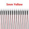 15PCS HIRCQOO RC Car 3MM & 5MM Pre Wired Led Light Emitting Diodes 12V Mini Single Led Bulbs Compatible with Traxxas TRX-4 TRX-6 Axial SCX10 90046 1/10 RC Crawler Car Truck DIY Parts (5mm,Yellow) view 3