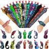Chivao 16 Pcs Snake Slap Bracelets Reptile Snap Bracelets Fuzzy Animal Bracelet Stuffed Snap Bands Slap for Birthday Party Favors(Snake Style) view 1