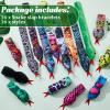 Chivao 16 Pcs Snake Slap Bracelets Reptile Snap Bracelets Fuzzy Animal Bracelet Stuffed Snap Bands Slap for Birthday Party Favors(Snake Style) view 3