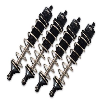 4PC Full Set Aluminum Front/Rear Adjustable Dampers 130mm TEAM CORALLY 1/10 SKETER XL4S Brushless Moster Truck C-00191 RC Cars by GPM (black)