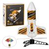 SainSmart Jr. Rocket Launcher for Kids - Motorized Air Rocket Launch up to 200 ft, Safely Land with Parachute, Self-Launching Outdoor Toy, White view 1