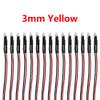 15PCS HIRCQOO RC Car 3MM & 5MM Pre Wired Led Light Emitting Diodes 12V Mini Single Led Bulbs Compatible with Traxxas TRX-4 TRX-6 Axial SCX10 90046 1/10 RC Crawler Car Truck DIY Parts (3mm,Yellow) view 3