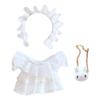niannyyhouse Dress Pleated Lace Headband Bunny Backpack 7.8in20cm Humanoid Doll Stuffed Animals Clothes view 1