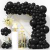 ZFUNBO Black Balloons 95 PCS Black Balloons Garland Kit 18"+12"+10"+5" Black Balloons Different Sizes Matte Black Latex Balloons for Baby Shower Wedding Halloween Birthday black Party Decoration view 1
